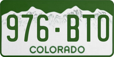 CO license plate 976BTO