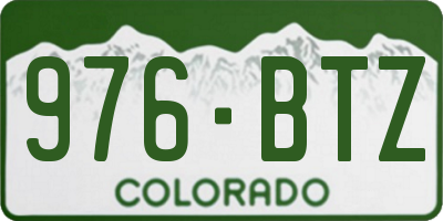 CO license plate 976BTZ