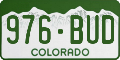 CO license plate 976BUD