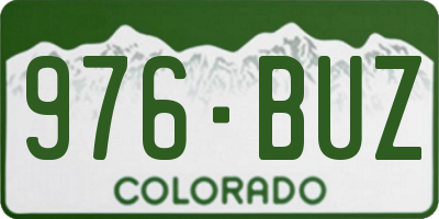 CO license plate 976BUZ