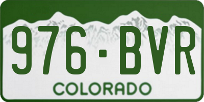 CO license plate 976BVR