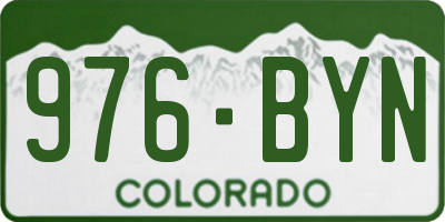 CO license plate 976BYN