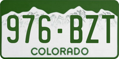 CO license plate 976BZT