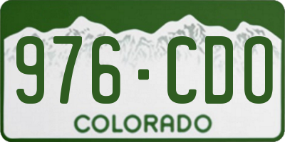 CO license plate 976CDO