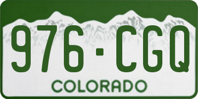CO license plate 976CGQ