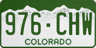 CO license plate 976CHW