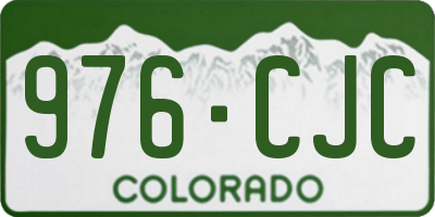 CO license plate 976CJC
