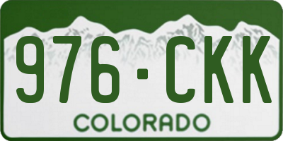 CO license plate 976CKK