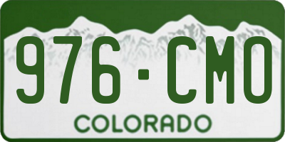 CO license plate 976CMO