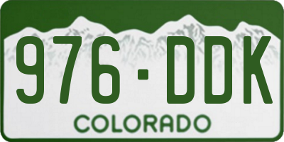 CO license plate 976DDK