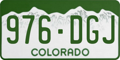 CO license plate 976DGJ