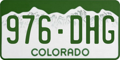 CO license plate 976DHG