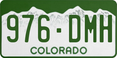 CO license plate 976DMH