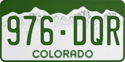 CO license plate 976DQR