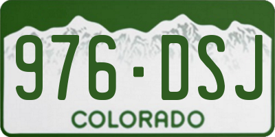 CO license plate 976DSJ