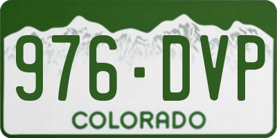 CO license plate 976DVP