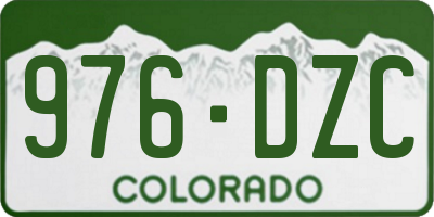 CO license plate 976DZC