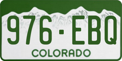 CO license plate 976EBQ