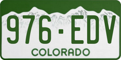 CO license plate 976EDV