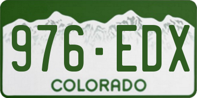 CO license plate 976EDX