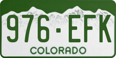 CO license plate 976EFK