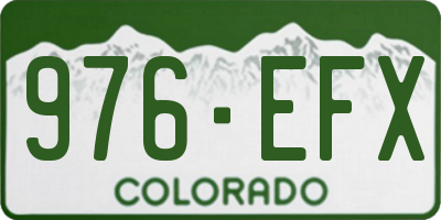 CO license plate 976EFX