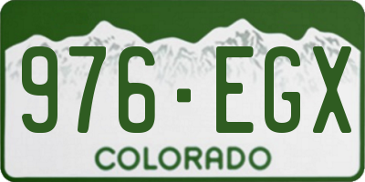 CO license plate 976EGX