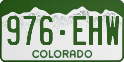 CO license plate 976EHW
