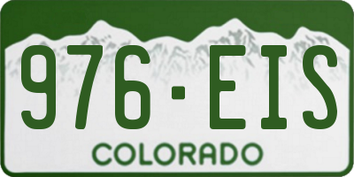 CO license plate 976EIS