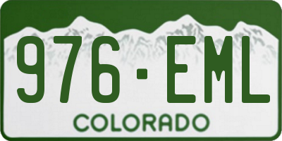 CO license plate 976EML