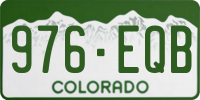 CO license plate 976EQB