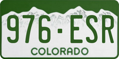 CO license plate 976ESR