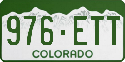 CO license plate 976ETT