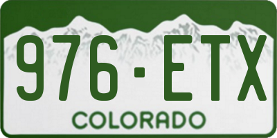 CO license plate 976ETX