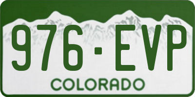 CO license plate 976EVP