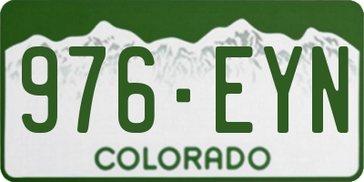 CO license plate 976EYN