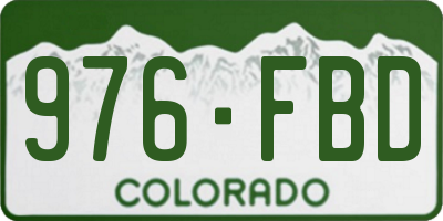 CO license plate 976FBD