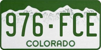 CO license plate 976FCE