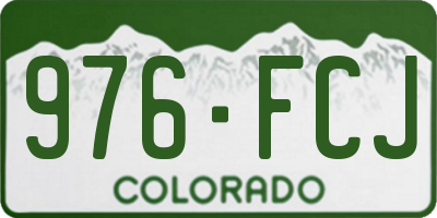 CO license plate 976FCJ