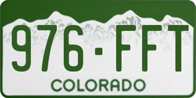 CO license plate 976FFT