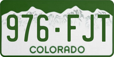 CO license plate 976FJT