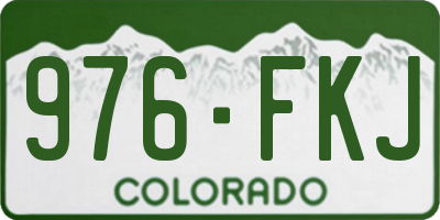 CO license plate 976FKJ
