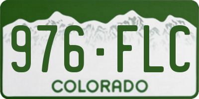 CO license plate 976FLC