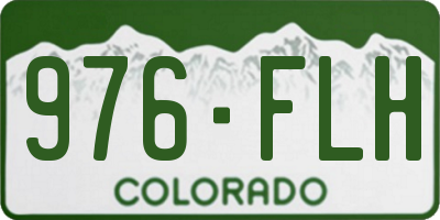 CO license plate 976FLH