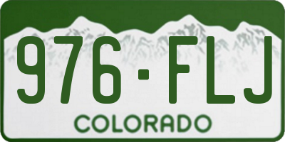 CO license plate 976FLJ