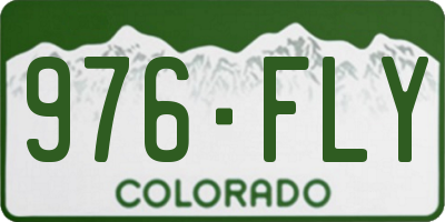 CO license plate 976FLY