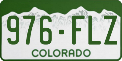 CO license plate 976FLZ