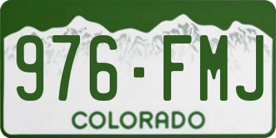 CO license plate 976FMJ