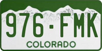 CO license plate 976FMK