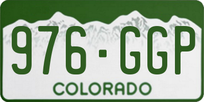 CO license plate 976GGP